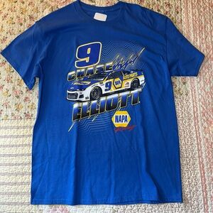 NWT Hendrick Motorsports Blue Graphic T-Shirt 9 Chase Elliott